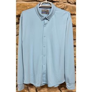 Men’s Twillory Athlounger Blue Stretch Performance Athletic Athleisure Shirt Siz